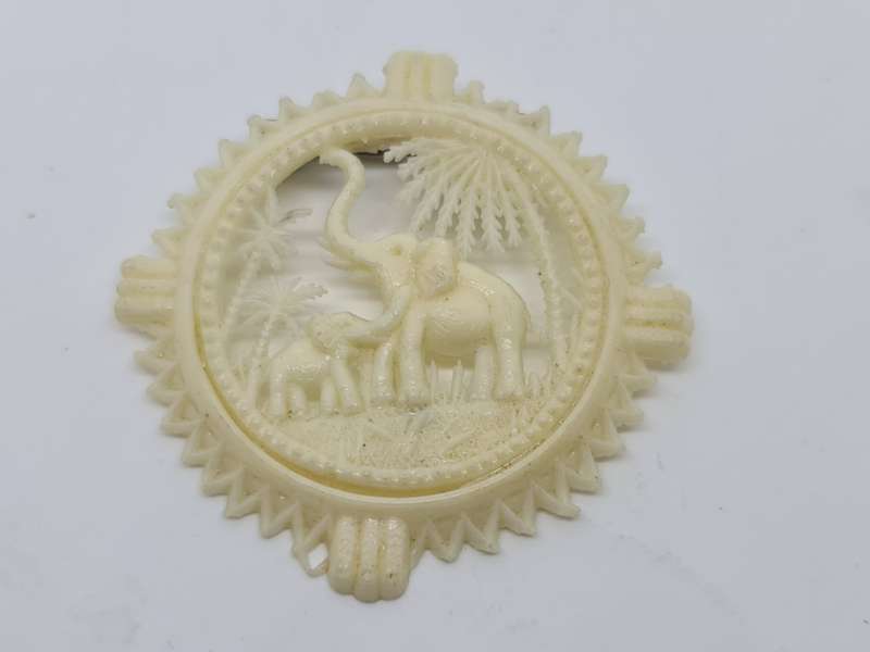 Plastic Elephant Brooch