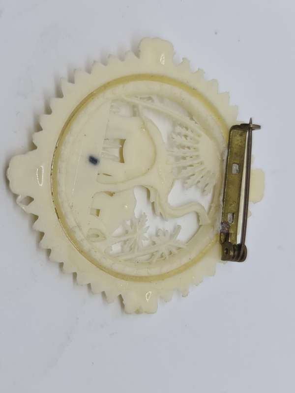 Plastic Elephant Brooch
