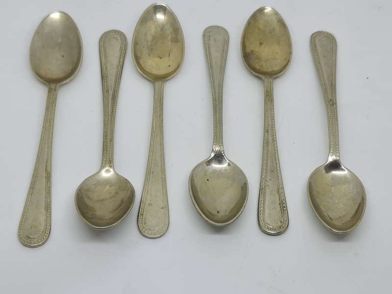 X6 EPNS tea spoons