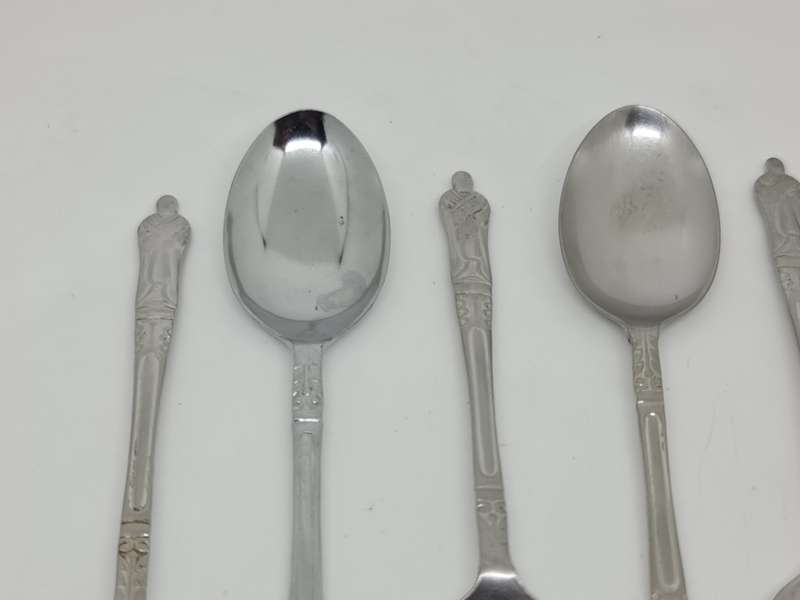 Chrome plated  Apostle tea spoons
