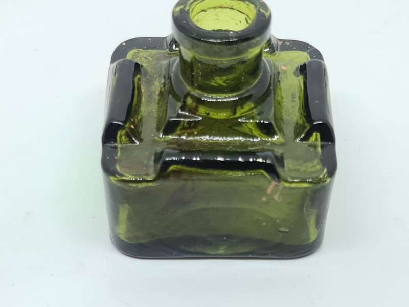 19th Century 4 way green ink bottle