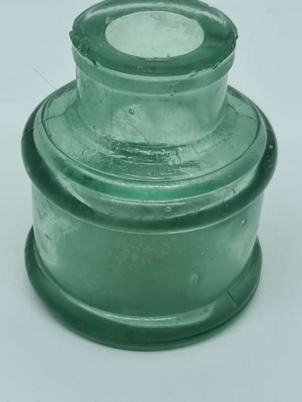 19th century green ink bottle