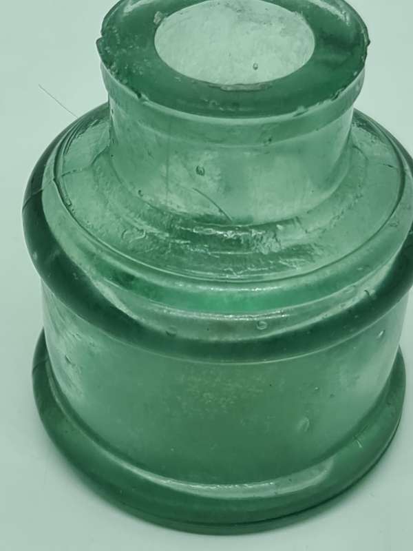 19th century green ink bottle