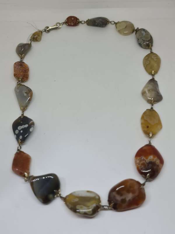 Agate single string necklace(a)
