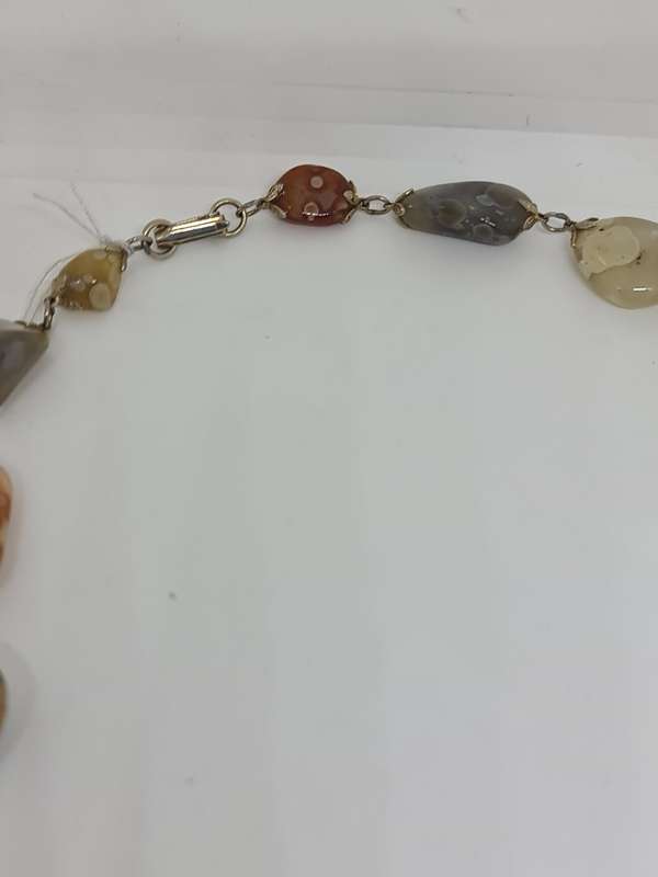 Agate single string necklace(a)