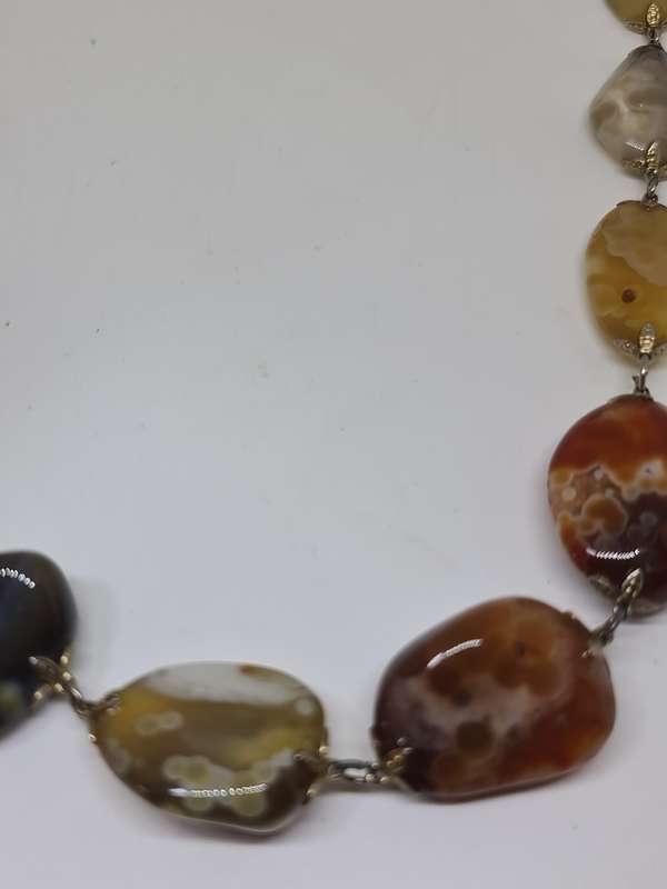 Agate single string necklace(a)