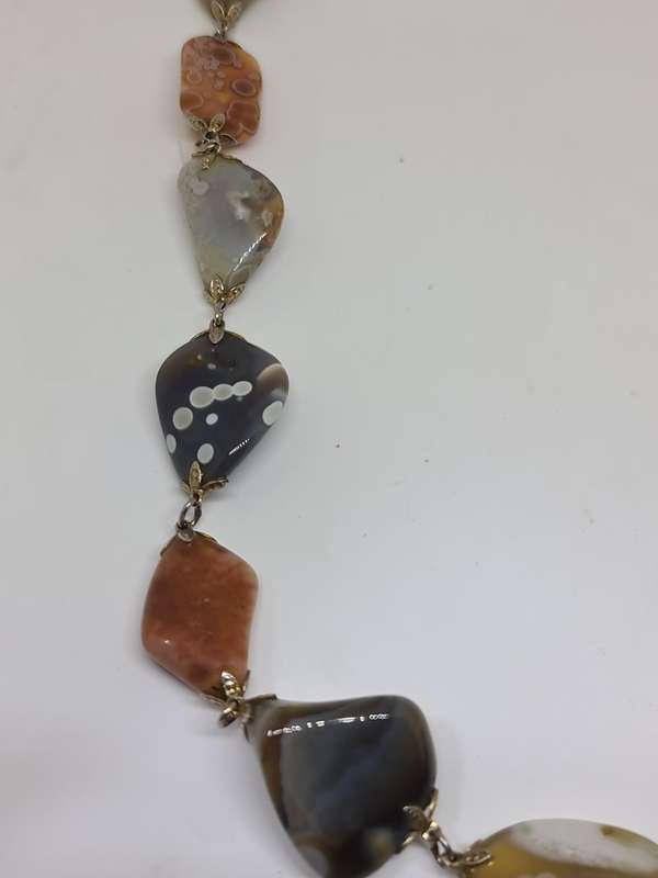 Agate single string necklace(a)