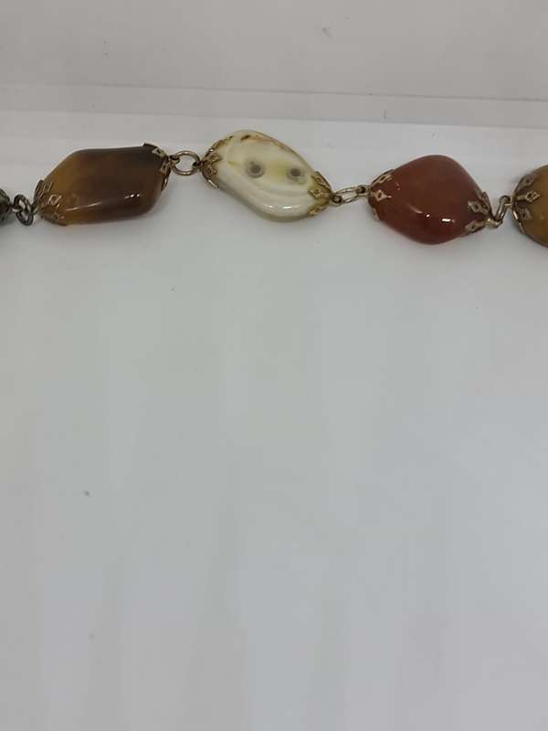 Agate single string necklace