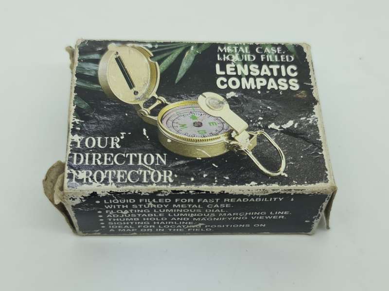 Metal Case, Liquid metal Lensatic Compass in original box