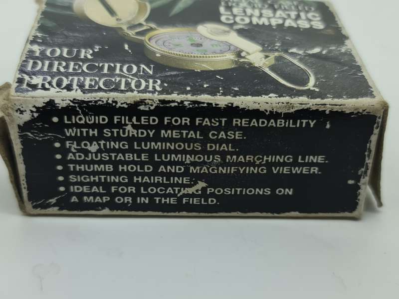 Metal Case, Liquid metal Lensatic Compass in original box