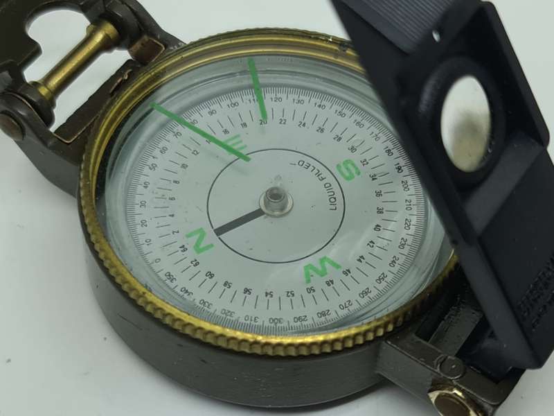 Metal Case, Liquid metal Lensatic Compass in original box