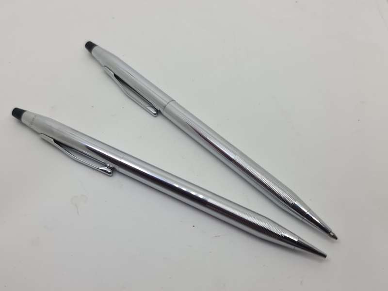 Silver Tone Cross pen and pencil set