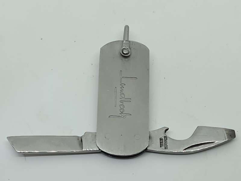 Sheffield England, stainless steel pocket knife with bottle opener