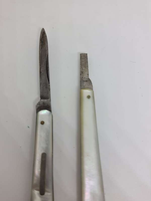 X2 Mother of pearl Pen Knifes