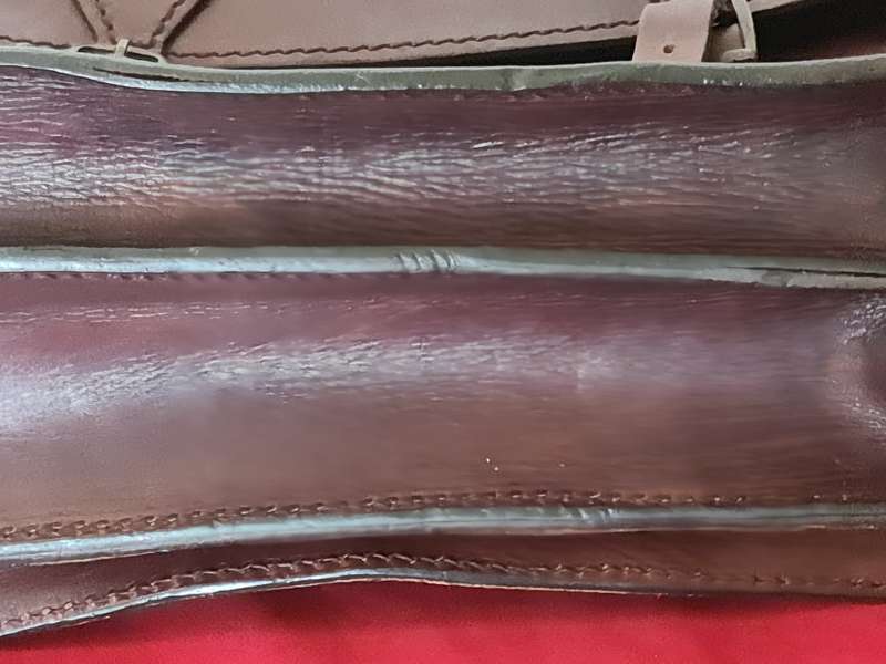 Leather vintage school suitcase