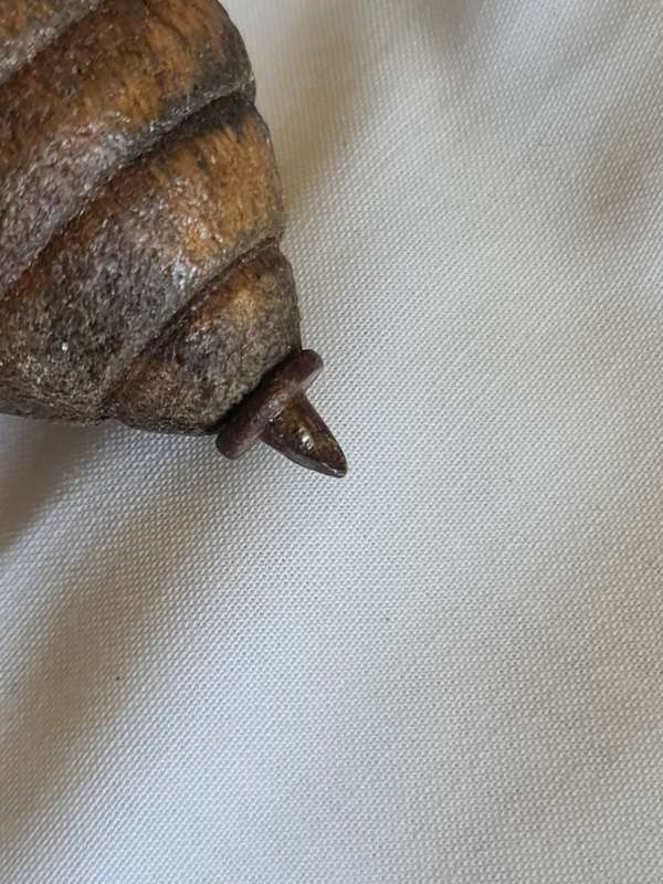 Vintage wood spinning top