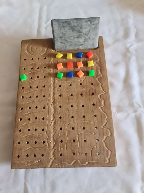 Vintage Wooden Home made Mastermind game