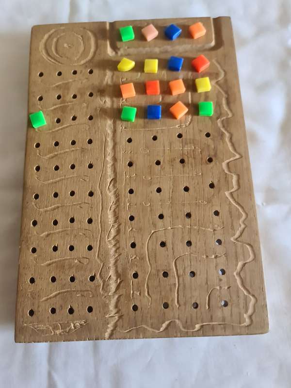 Vintage Wooden Home made Mastermind game