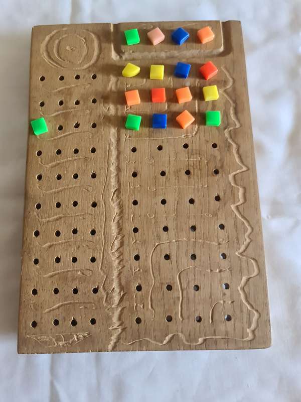 Vintage Wooden Home made Mastermind game