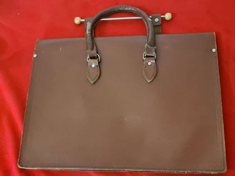 Leather document suit case
