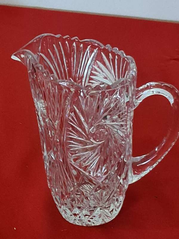 Stunning pressed glass jug