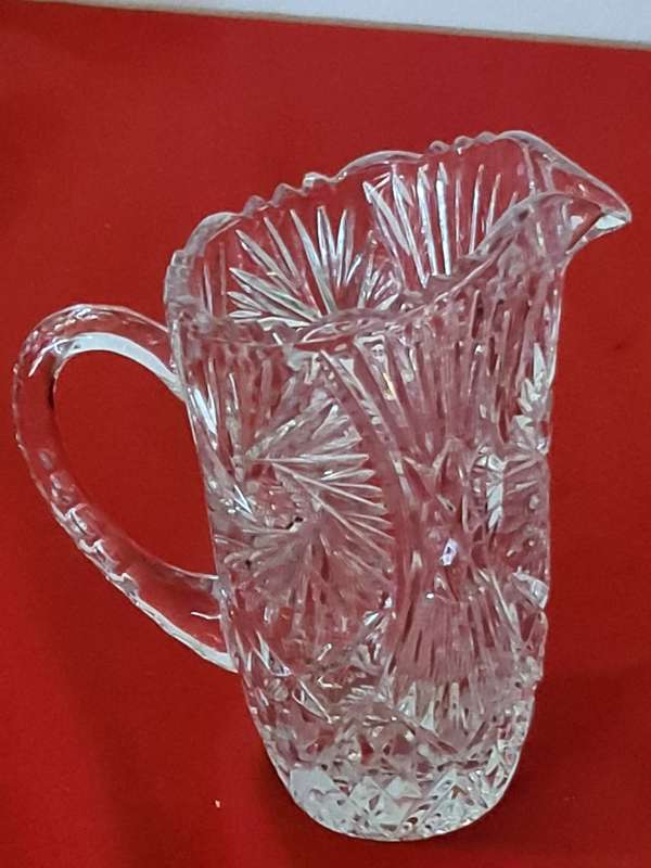 Stunning pressed glass jug