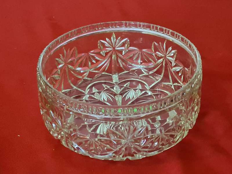 Pressed glass bowl