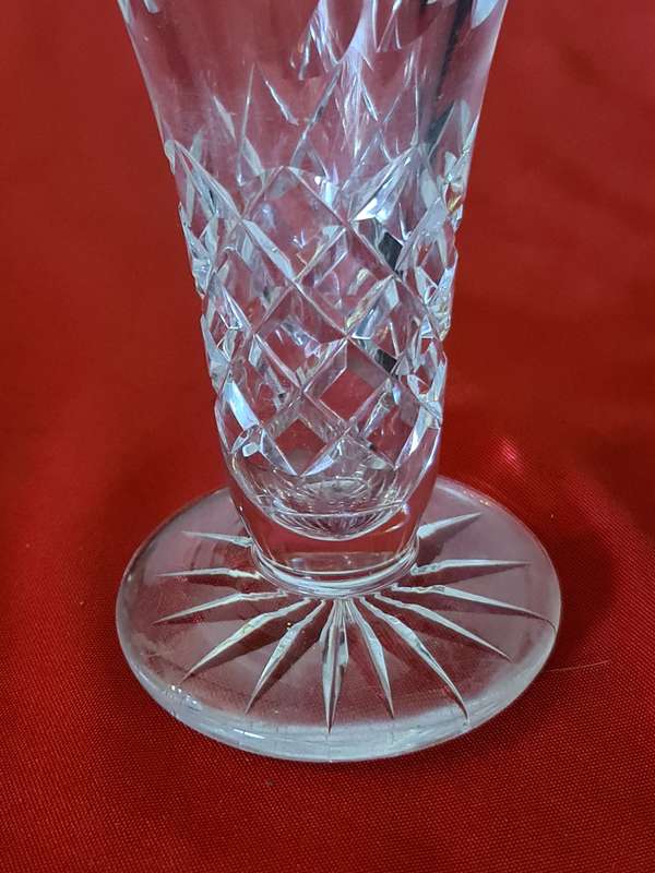 Rose cut  Crystal vase