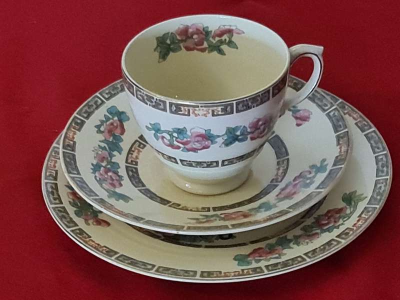 New Hall Hanley, Staffordshire England Tea trio