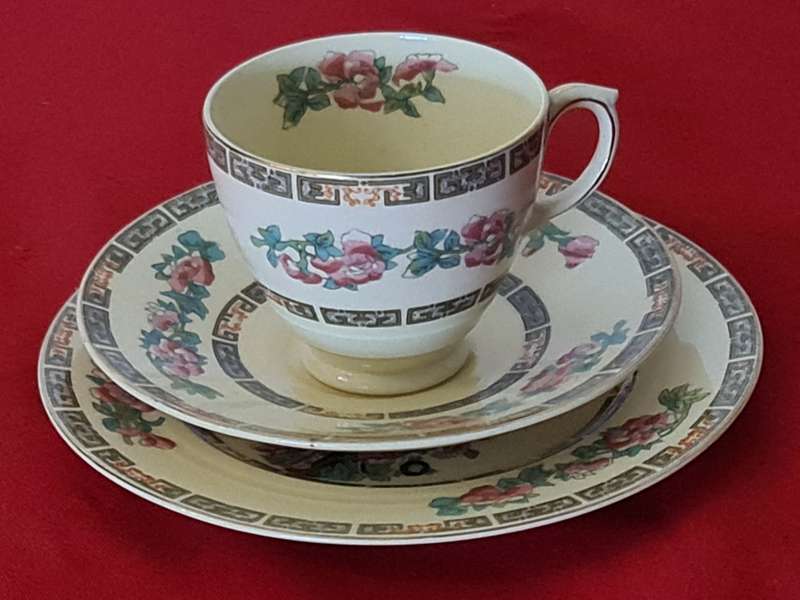 New Hall Hanley, Staffordshire England Tea trio
