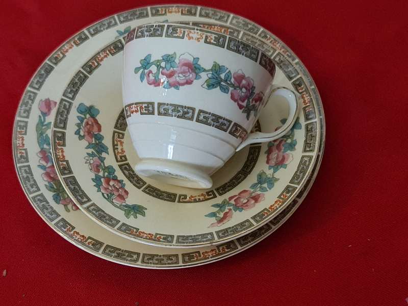 New Hall Hanley, Staffordshire England Tea trio