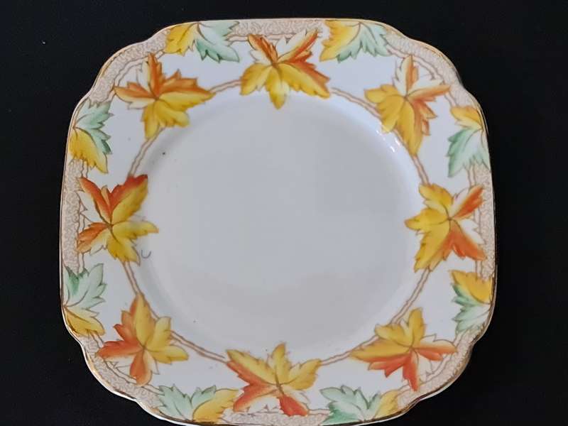 Royal Albert Crown China Maple Leaf trio