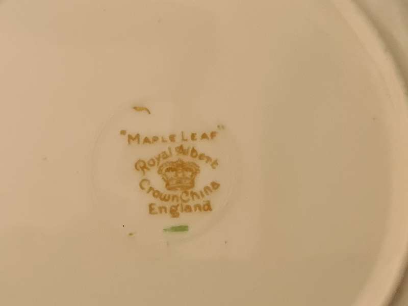 Royal Albert Crown China Maple Leaf trio