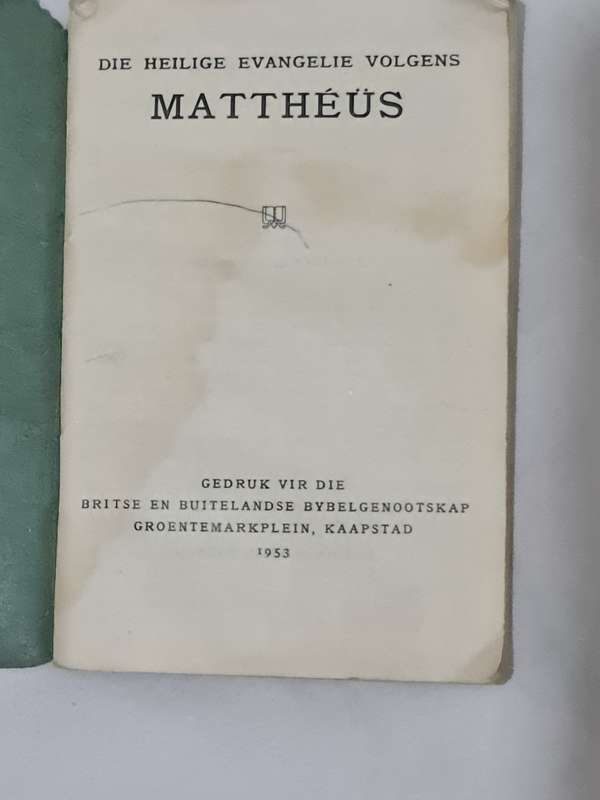Die Heilige Evangele volgens Matthew's 1953