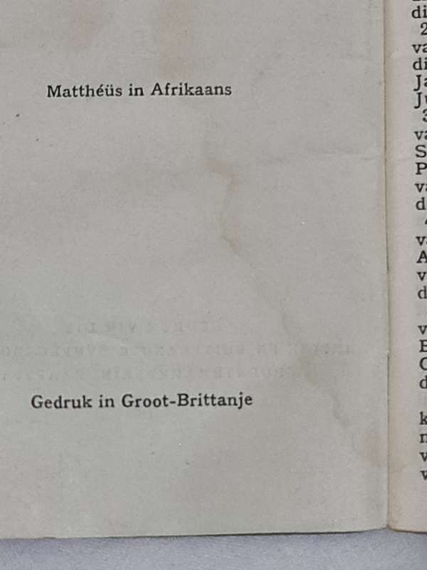 Die Heilige Evangele volgens Matthew's 1953