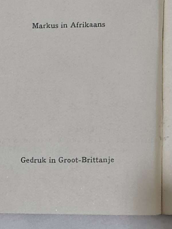 Die Heilige Evangele volgens Markus 1953