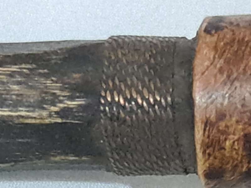 African Luba Gourd copper smoking pipe Congo DRC