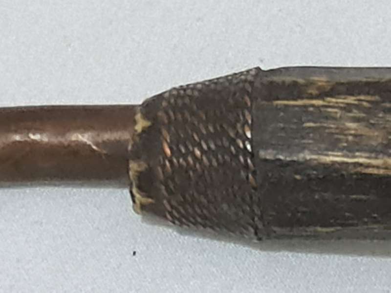 African Luba Gourd copper smoking pipe Congo DRC
