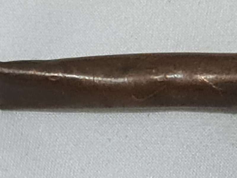 African Luba Gourd copper smoking pipe Congo DRC