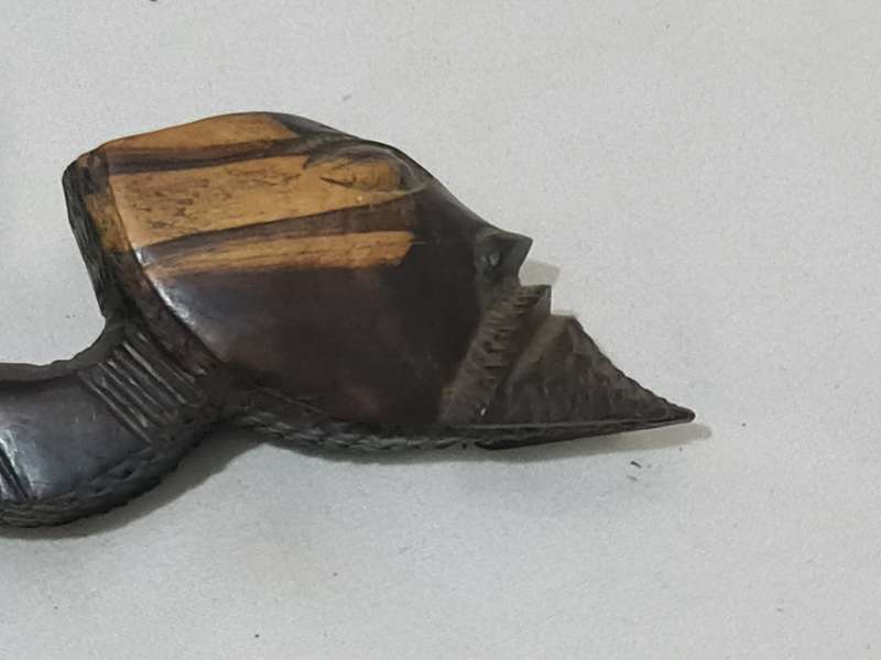 African hand carved Wooden pipe