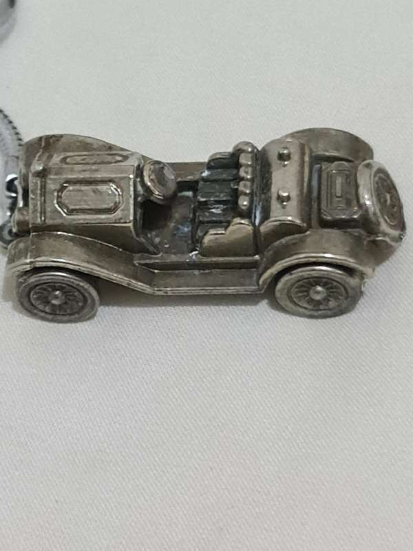 Vintage Keychain 1913 STUTZ Metal Key Ring Antique Car