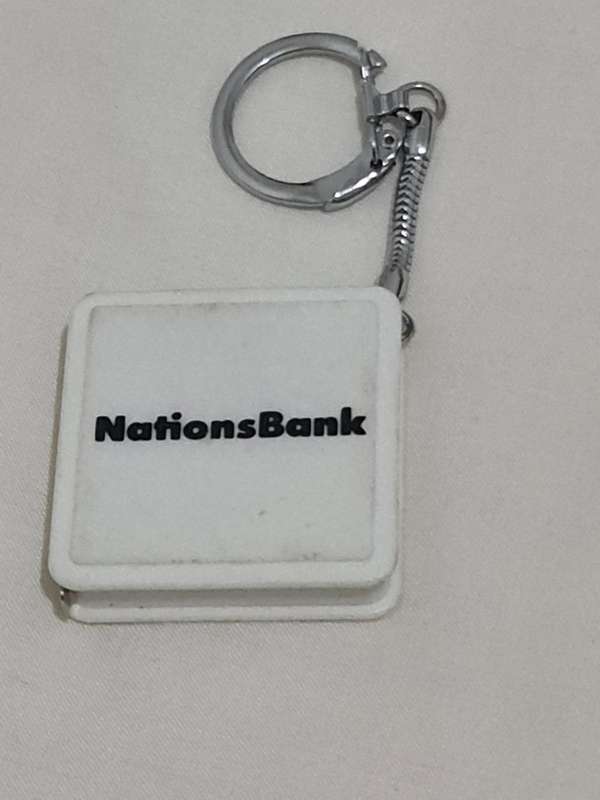 Nations Bank tape measure keyring