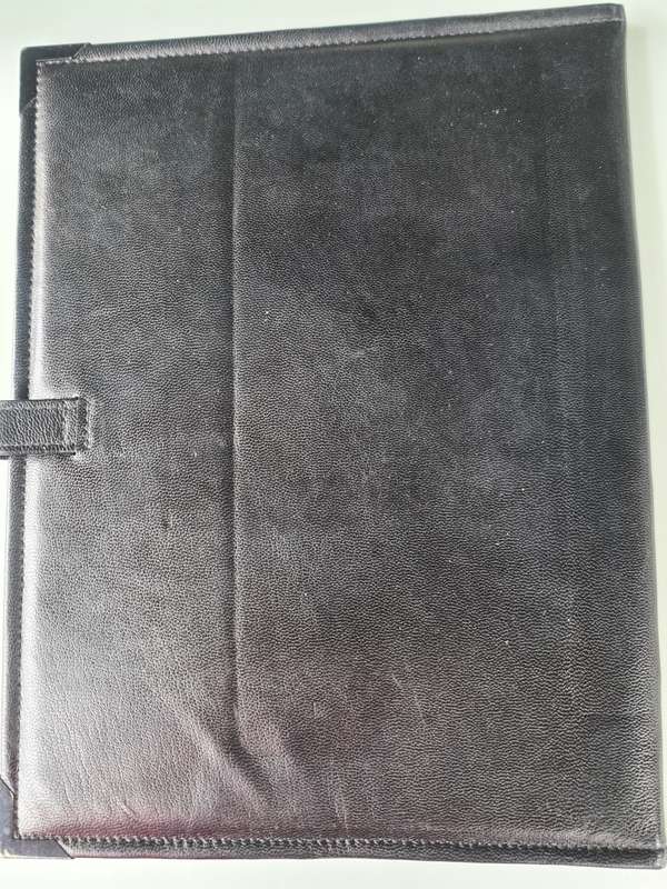 Genuine Leather Black Folder