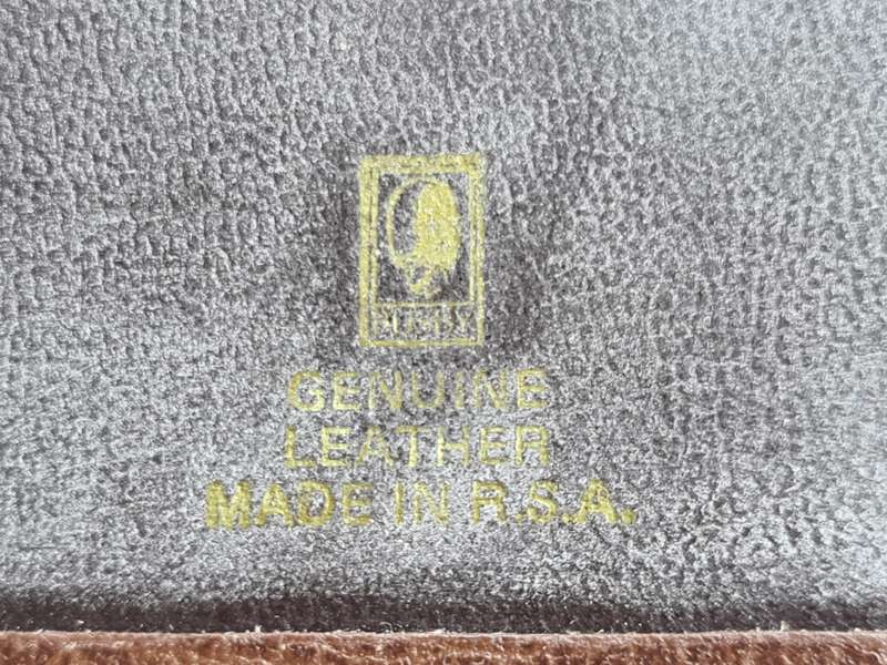 Made in RSA leather folder