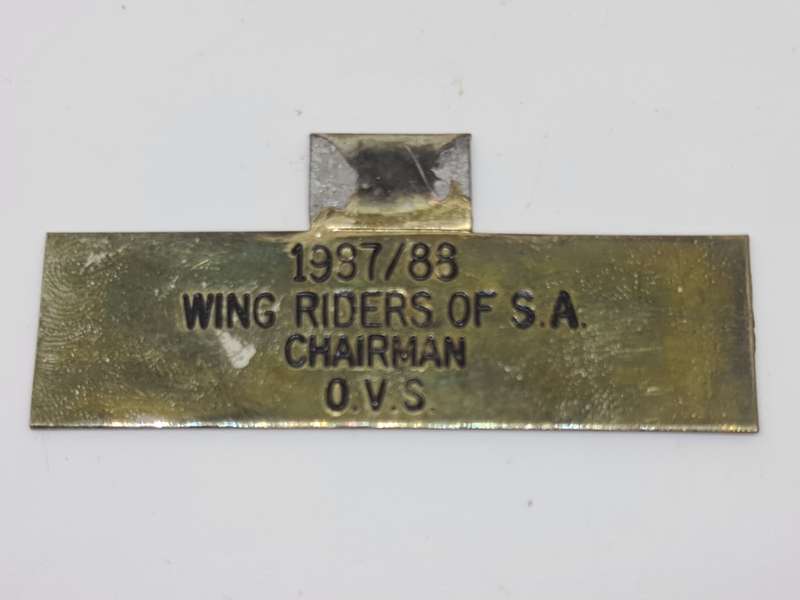 Wing Riders of SA Chairman O.V.S. and East Rand Badges