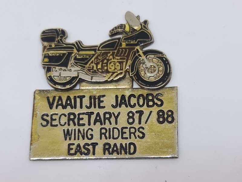 Wing Riders, East Rand Secretary 1987/1988