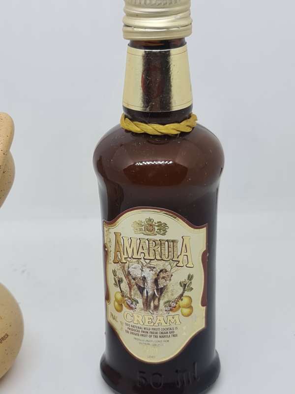 Miniature Kalahari and Amarula Liquer bottles.