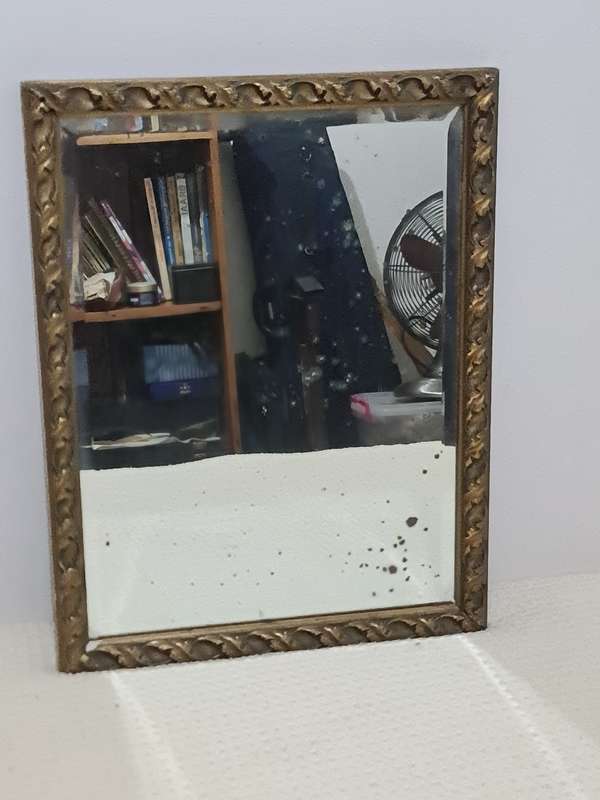 Vintage Rustic Gold Tone frame with mirror