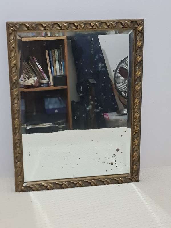 Vintage Rustic Gold Tone frame with mirror