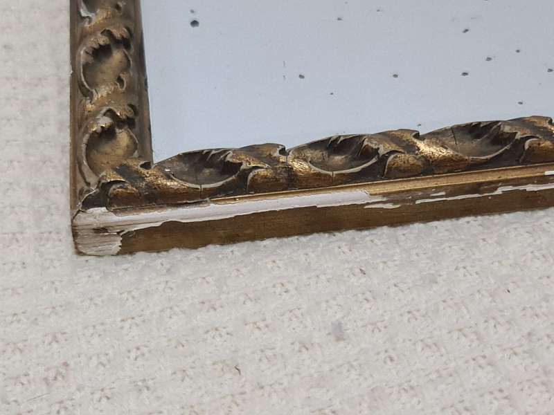 Vintage Rustic Gold Tone frame with mirror